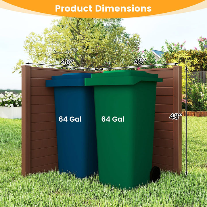 Giantex Air Conditioner Fence 2/4 Panels - 48''W x 48''H Outdoor Privacy Screen with Upgraded Metal Stakes