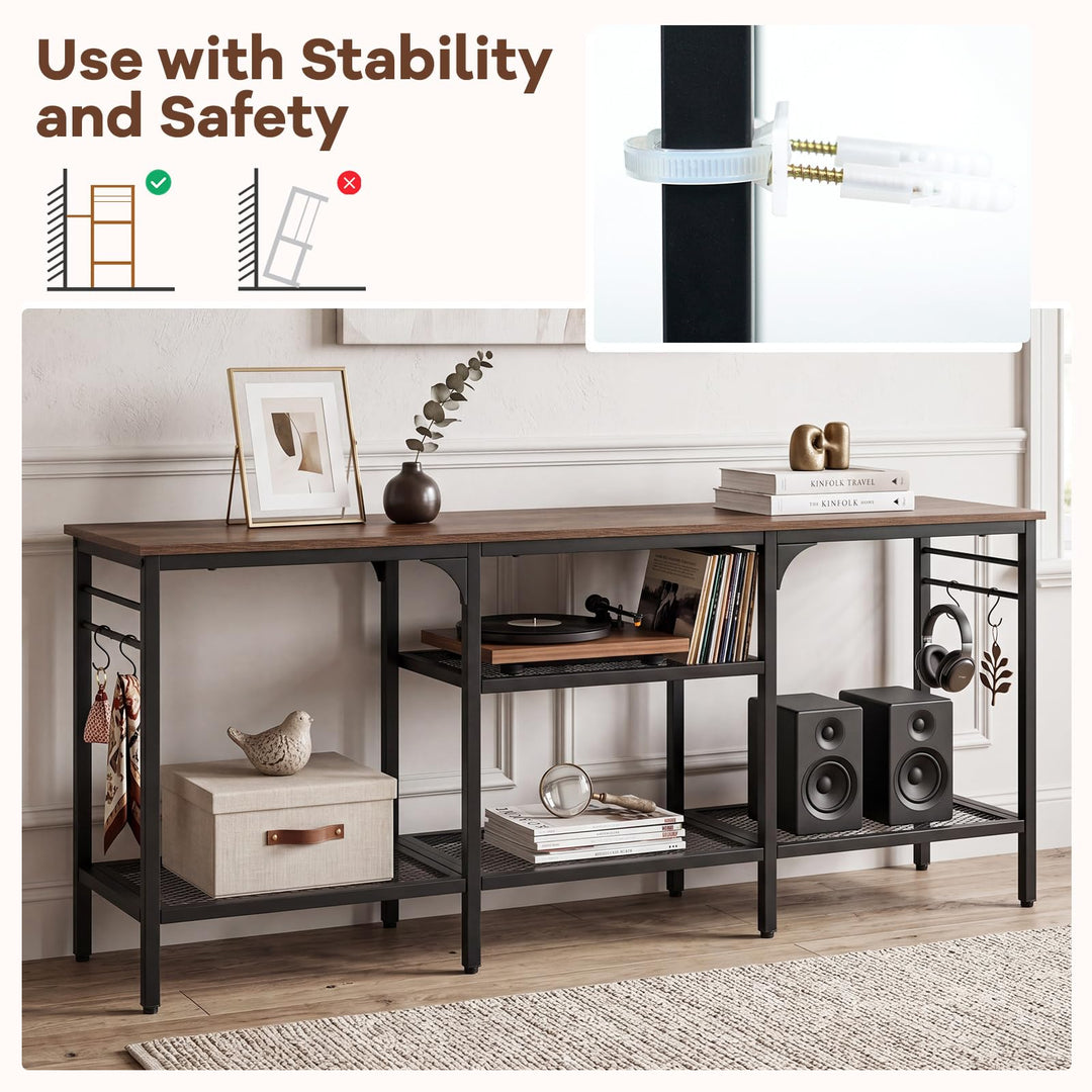 Giantex 3-Tier TV Stand for TVs up to 65 Inch with Open Storage Shelves