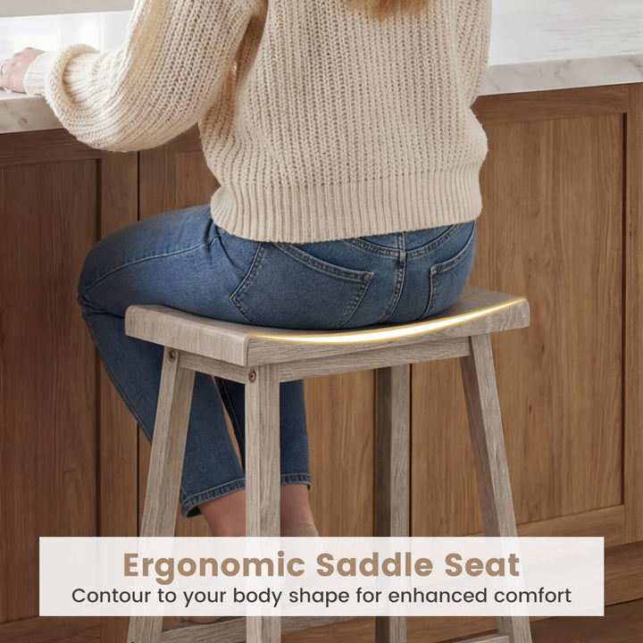 Giantex 4-Piece Counter Height Dining Table Set with Power Outlet