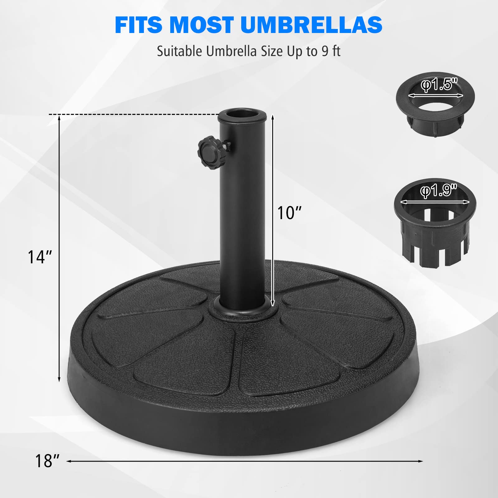 Giantex 31/40 lbs Patio Umbrella Base