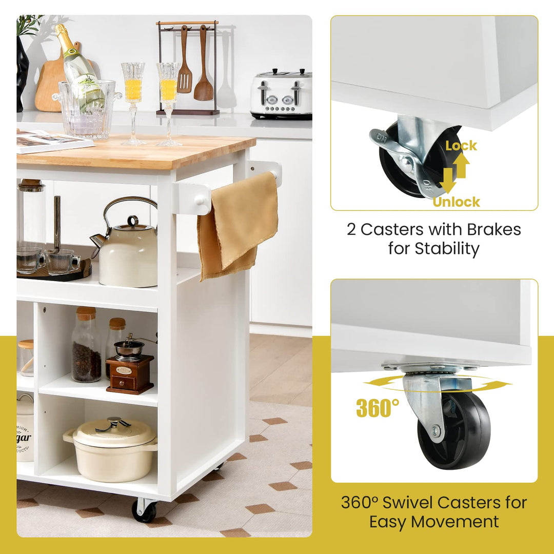 Mobile Kitchen Island Cart - Giantex