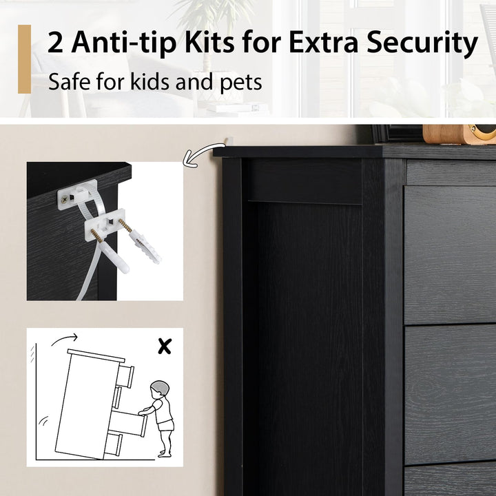 Giantex 5-Drawer Dresser for Bedroom, 41.5" Storage Cabinet with 5 Drawers