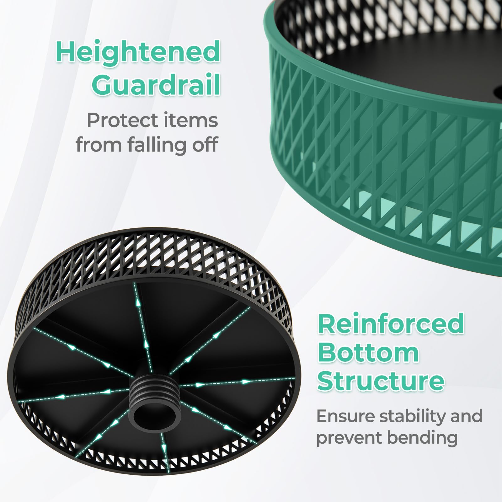 Giantex Portable Outdoor Side Table with Umbrella Hole