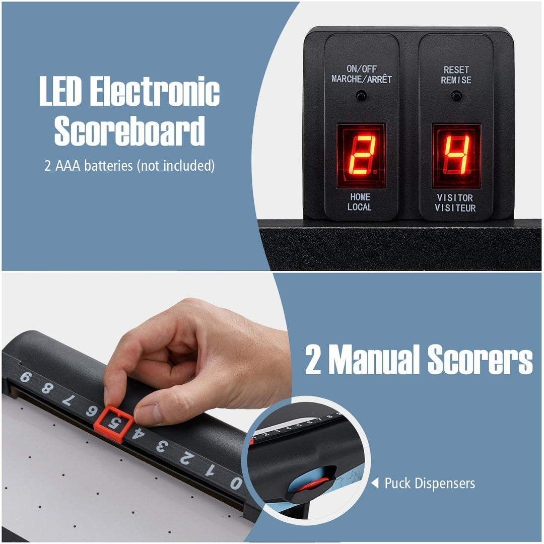 Giantex 56 Inch Foldable Arcade Hockey Game Table with LED Digital Scoreboard and Powerful 12V Motor