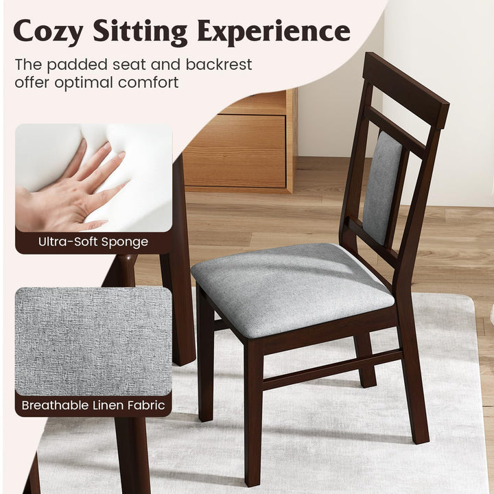 Giantex Wooden Dining Chairs Set for Dining Room Living Room