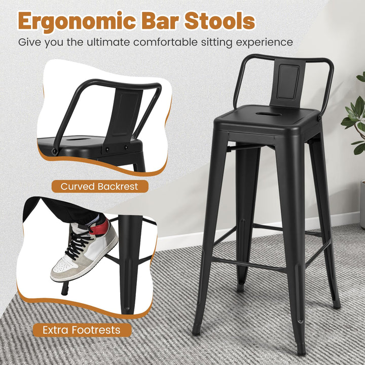 Giantex Metal Bar Stools Set of 4 for Kitchen Island