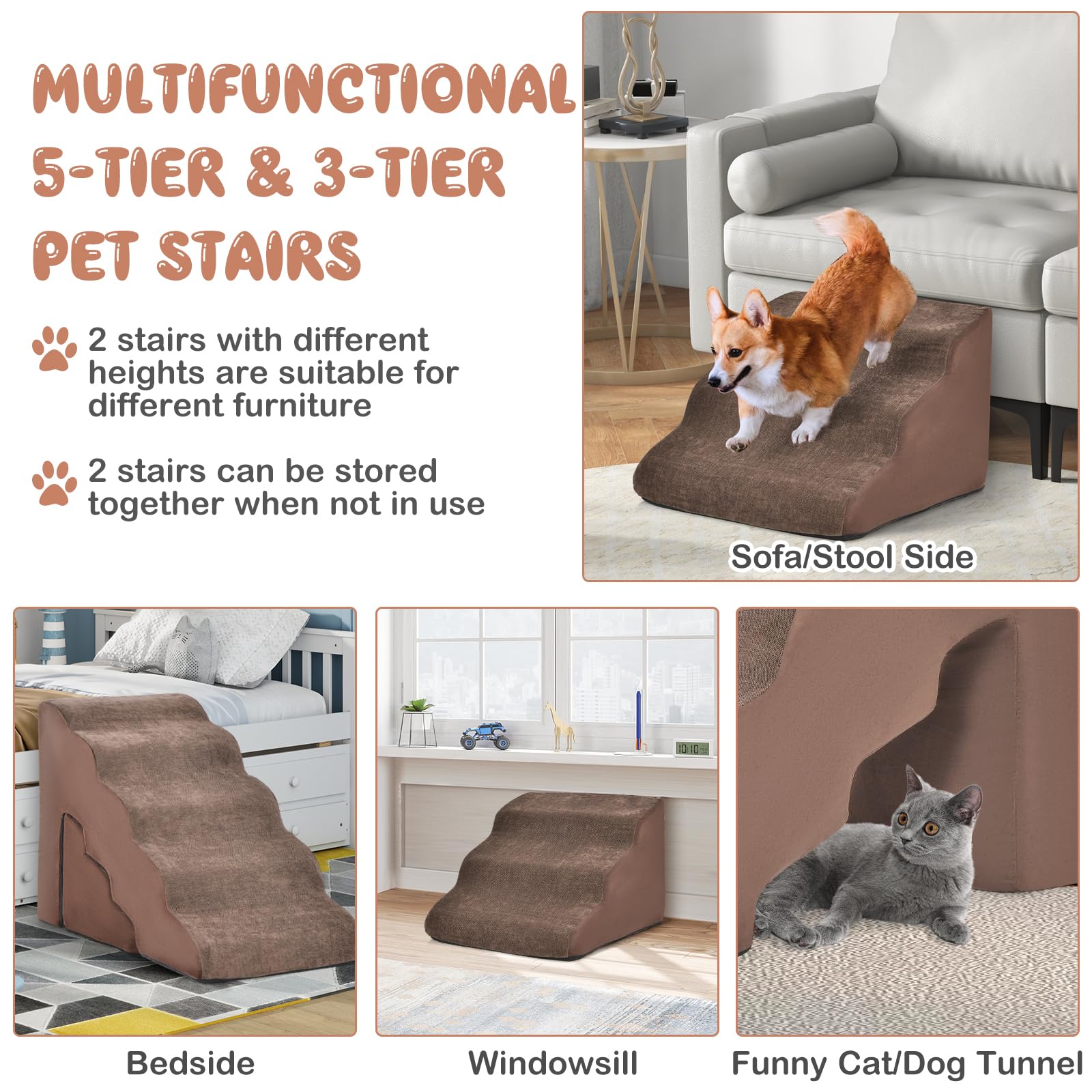 Giantex Dog Stairs Set