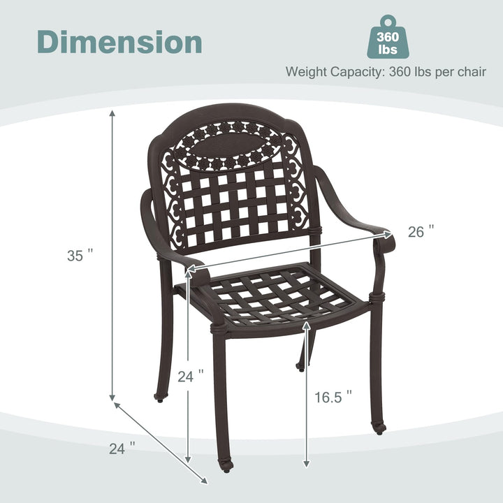 Giantex Stackable Outdoor Chairs Set of 4