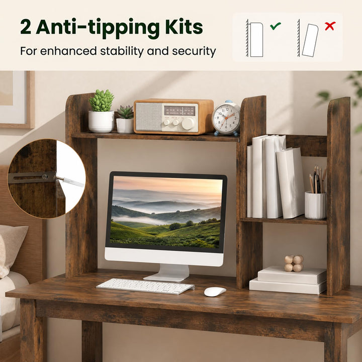 GIANTEX Extendable Desktop Bookshelf for College Dorm Hom