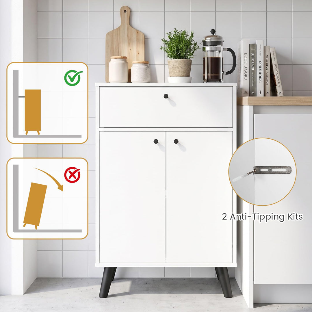GIANTEX Kitchen Buffet Cabinet with 1 Drawer