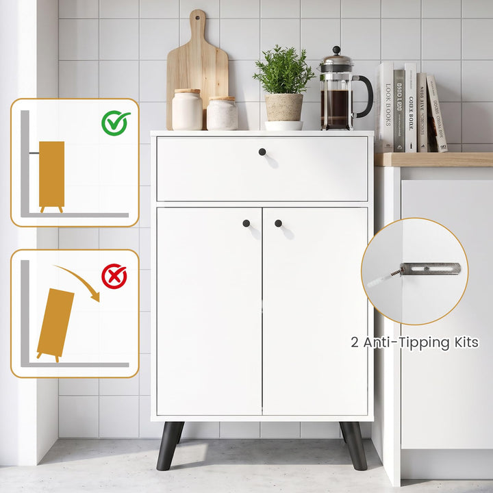 GIANTEX Kitchen Buffet Cabinet with 1 Drawer