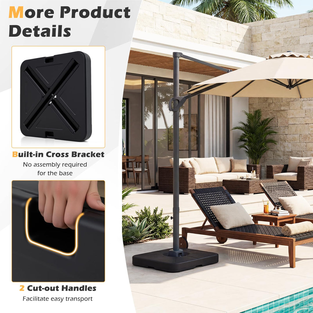 Giantex Fillable Cantilever Umbrella Base