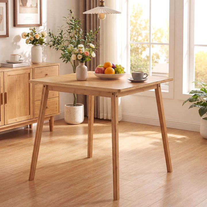 Giantex 27.5-Inches Bamboo Dining Table for 2-4