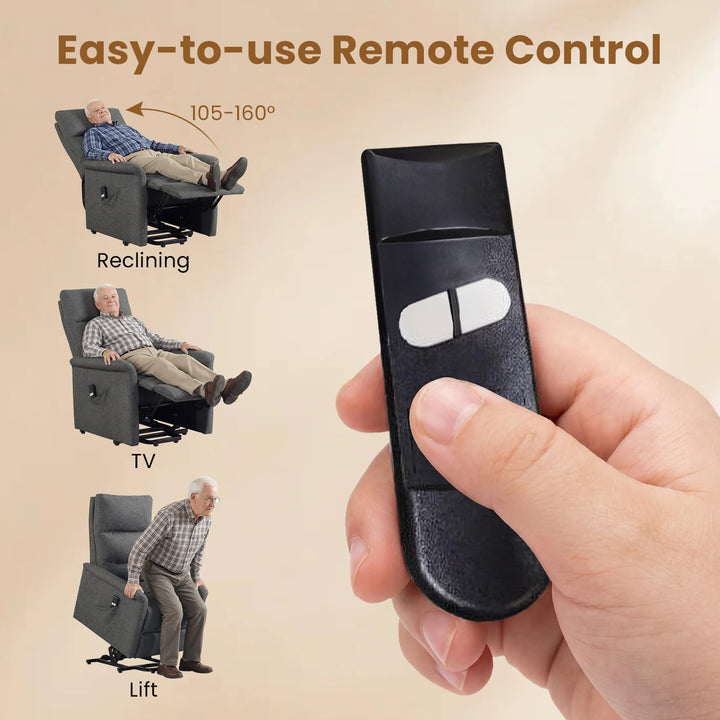 Giantex Electric Recliner Sofa w/Remote Control &amp; Side Storage Pocket for Elderly