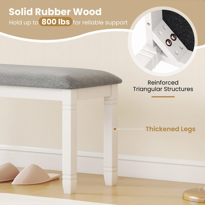 Giantex Upholstered Dining Bench with Padded Seat