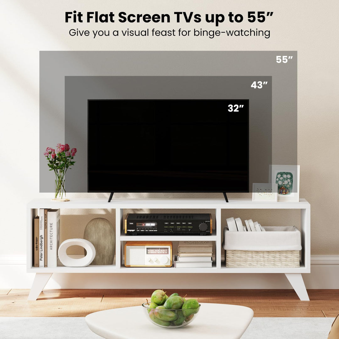 Giantex TV Stand for TVs up to 55", 4-Cubby Entertainment Center