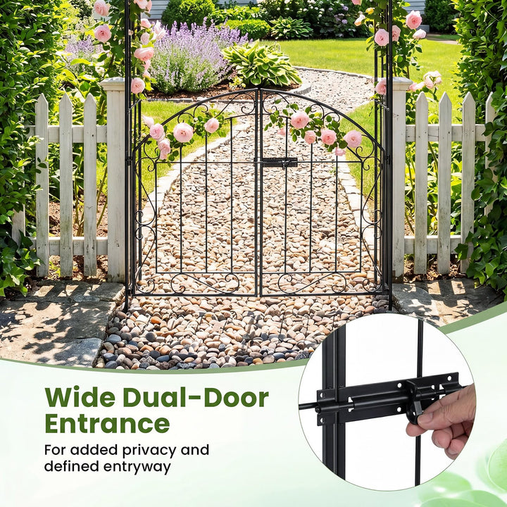 Giantex 79" H x 39" W Garden Arch with Gate