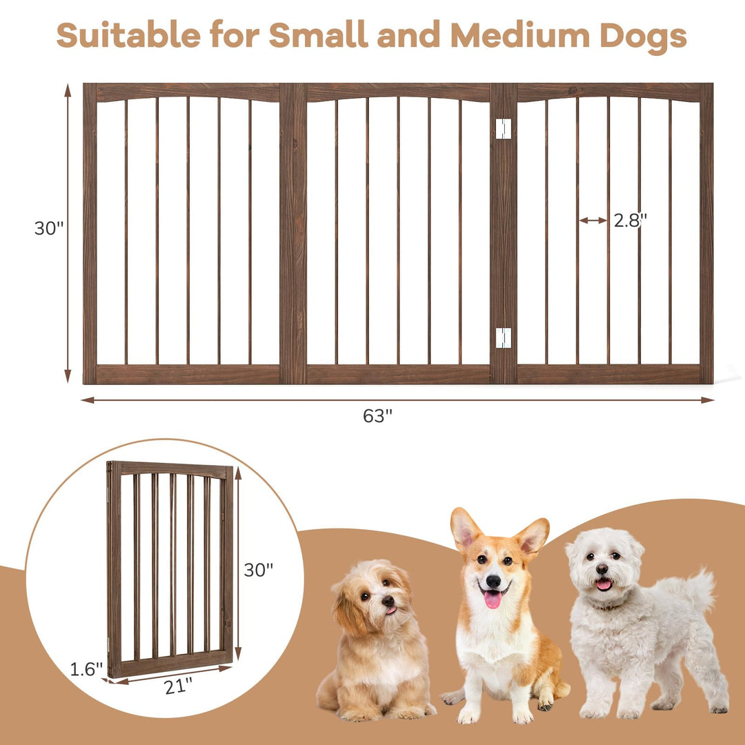 Giantex Freestanding Dog Gate for Small Medium Dogs