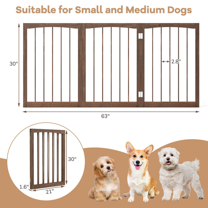 Giantex Freestanding Dog Gate for Small Medium Dogs