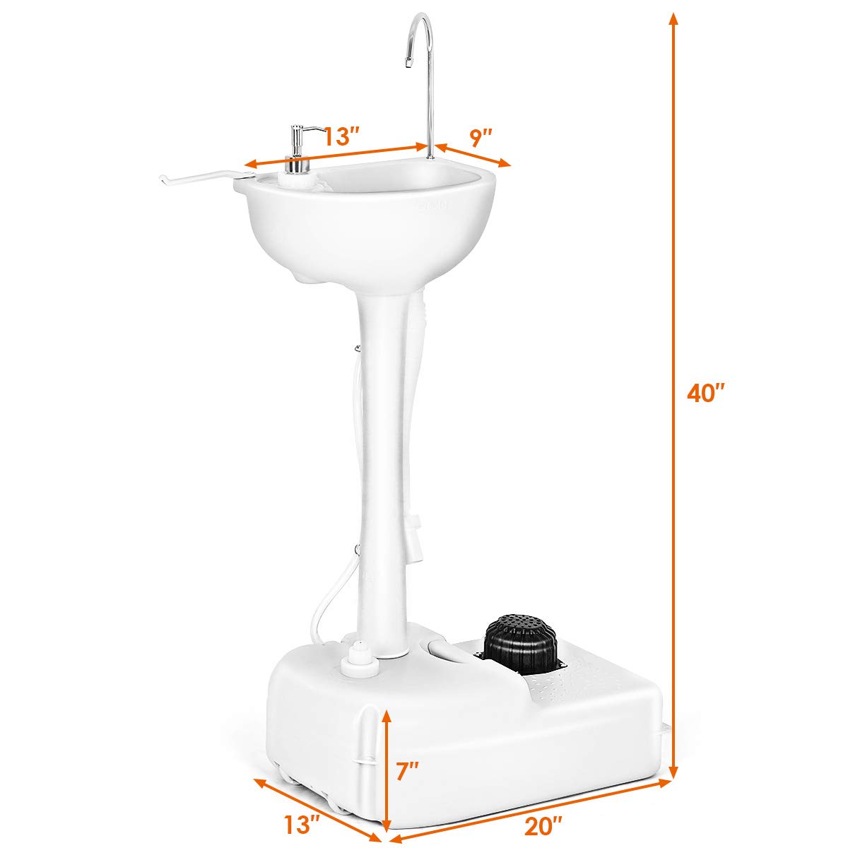 Portable Camping Sink with Soap Dispenser and Towel Holder