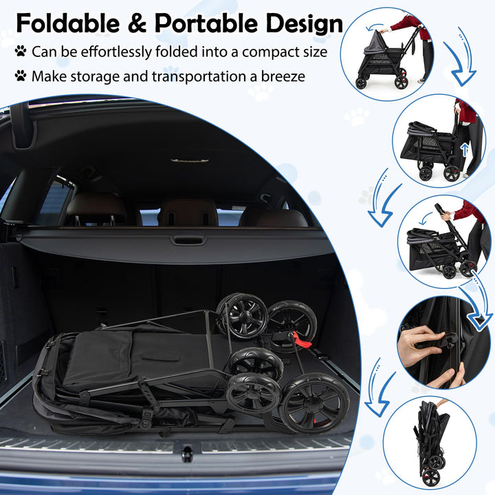 how to turn a stroller into a dog stroller Giantex Dog Stroller with Low Entry & Ramp Access, Cat Stroller with L – Giantexus