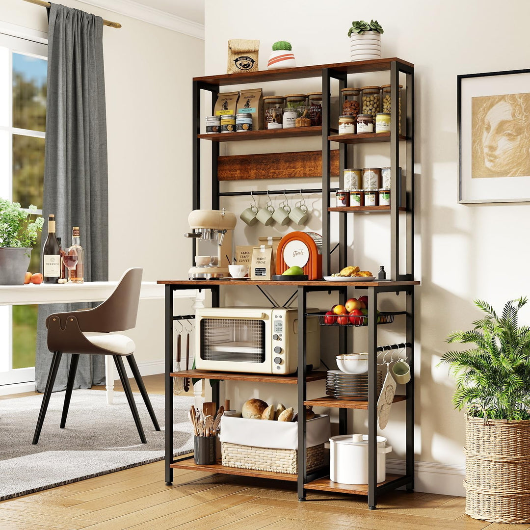 Giantex  6-Tier Large Bakers Rack with Power Outlet