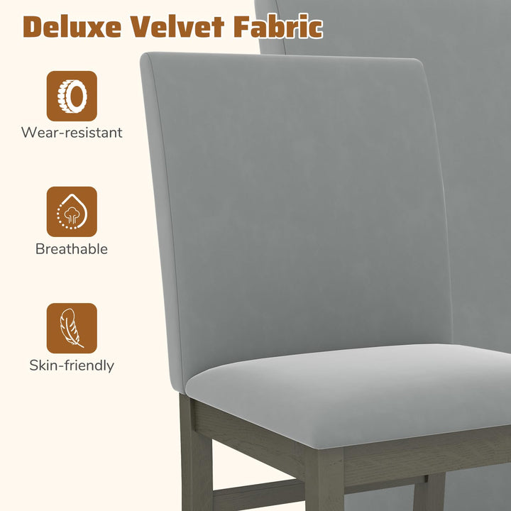 Giantex Upholstered Dining Chairs Set for Restaurant