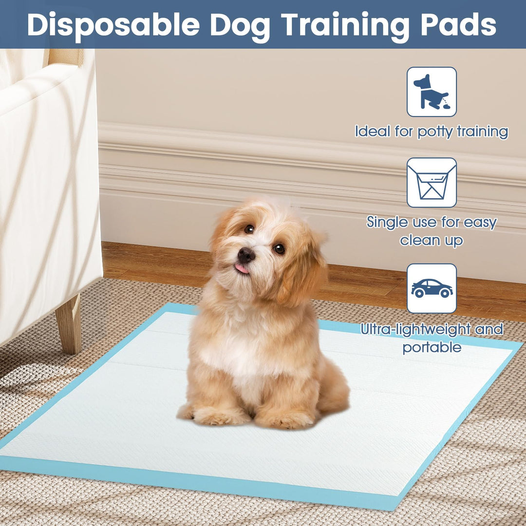 Giantex Dog Pee Pads 300 Count 24" x 17" Puppy Training Pads for Small Dogs