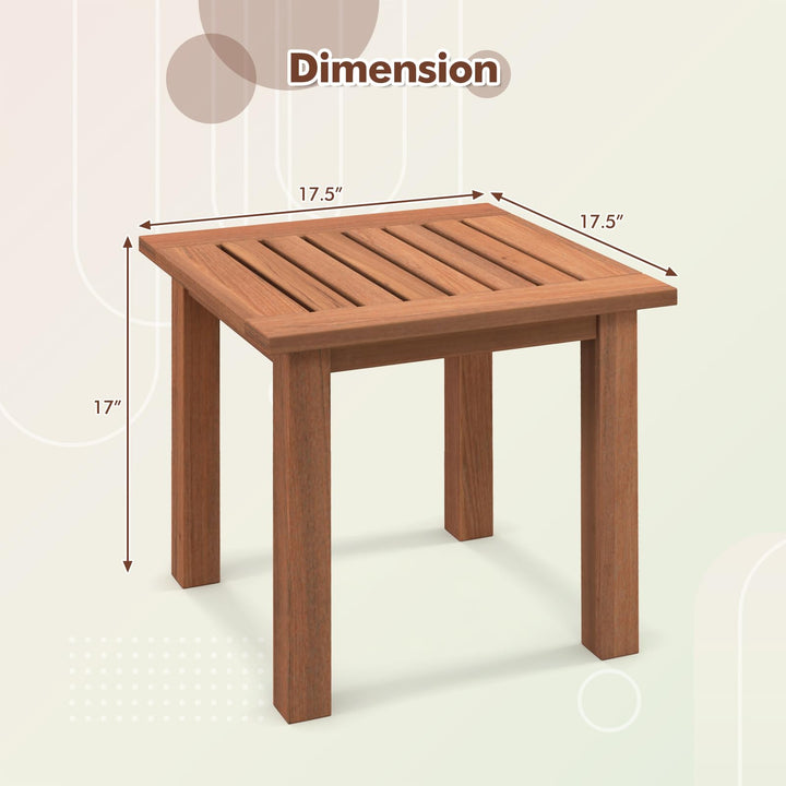 Giantex Hardwood Outdoor Side Table