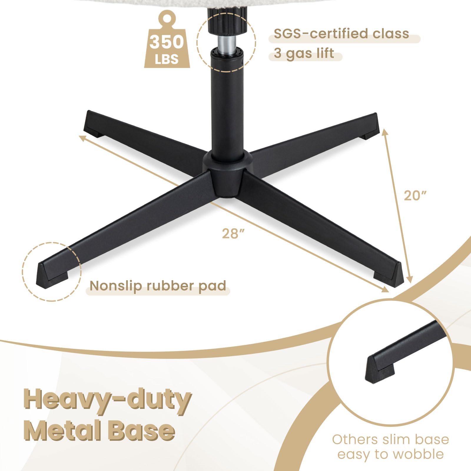 Cross Legged Office Chair - Giantex