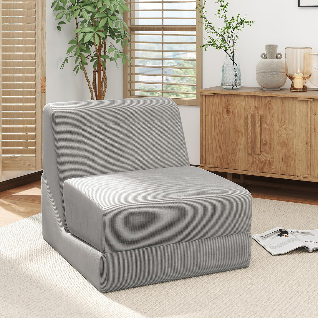 Giantex 3-in-1 Folding Sofa Bed Convertible Sleeper Chair with Back Support, High Density Sponge