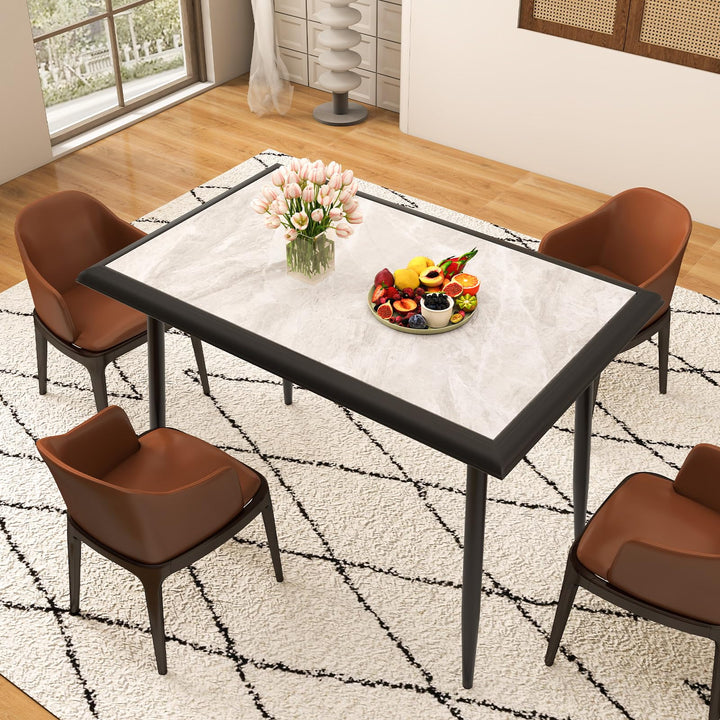Giantex 44" Dining Table with Food Grade Sintered Stone Tabletop