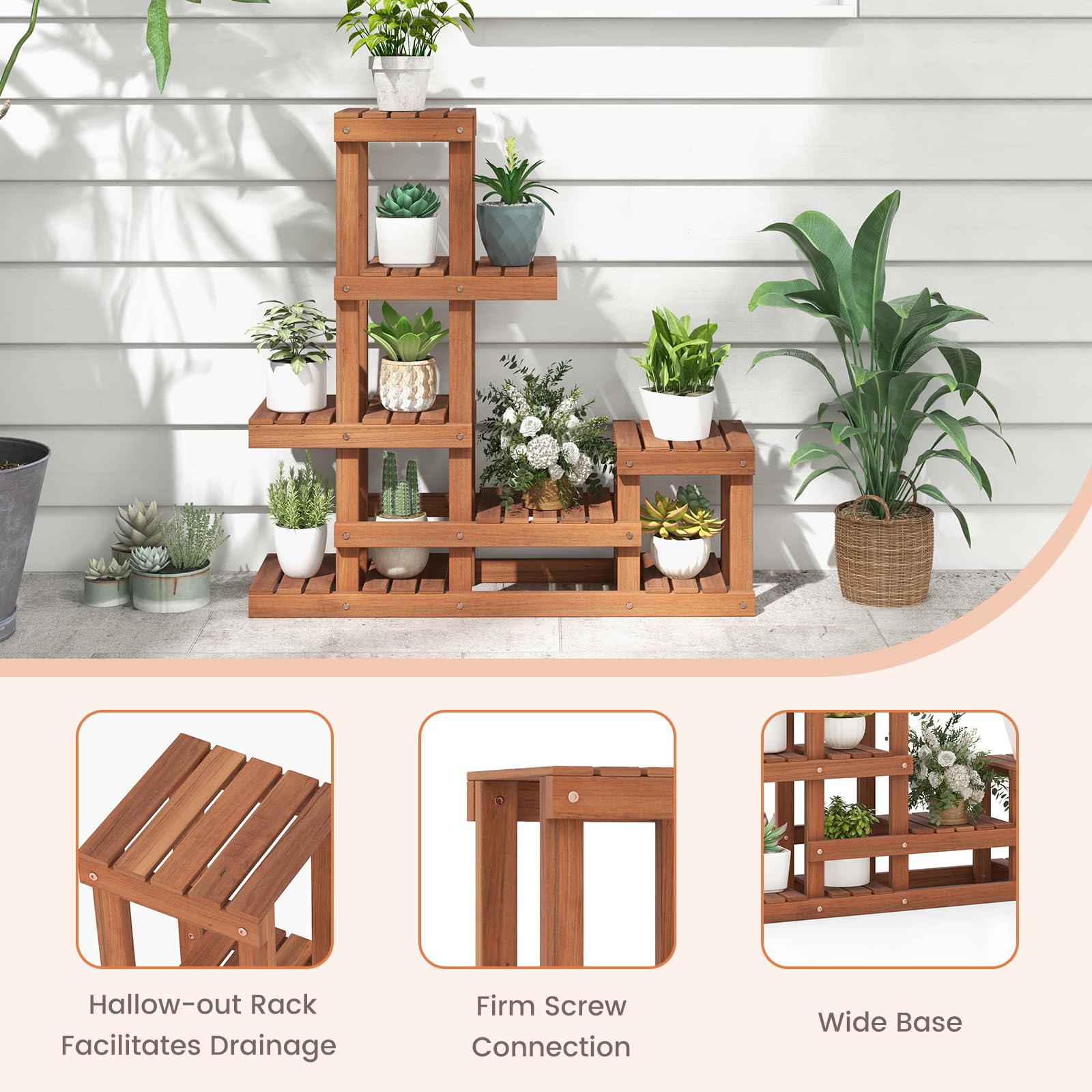 Giantex 6 Tier Wood Plant Stand