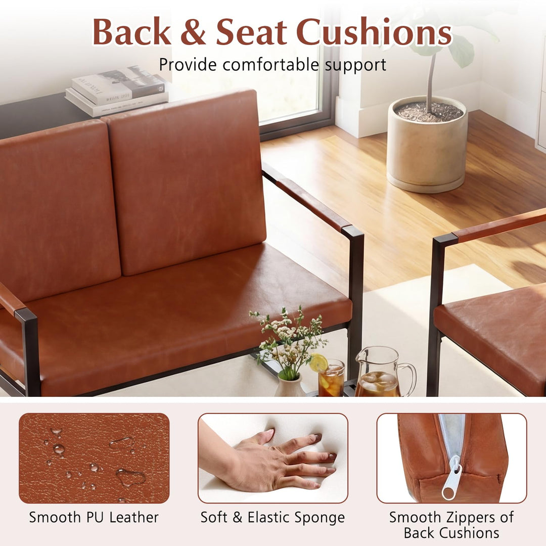 Giantex Modern Loveseat Sofa 2 Seater Small Couch