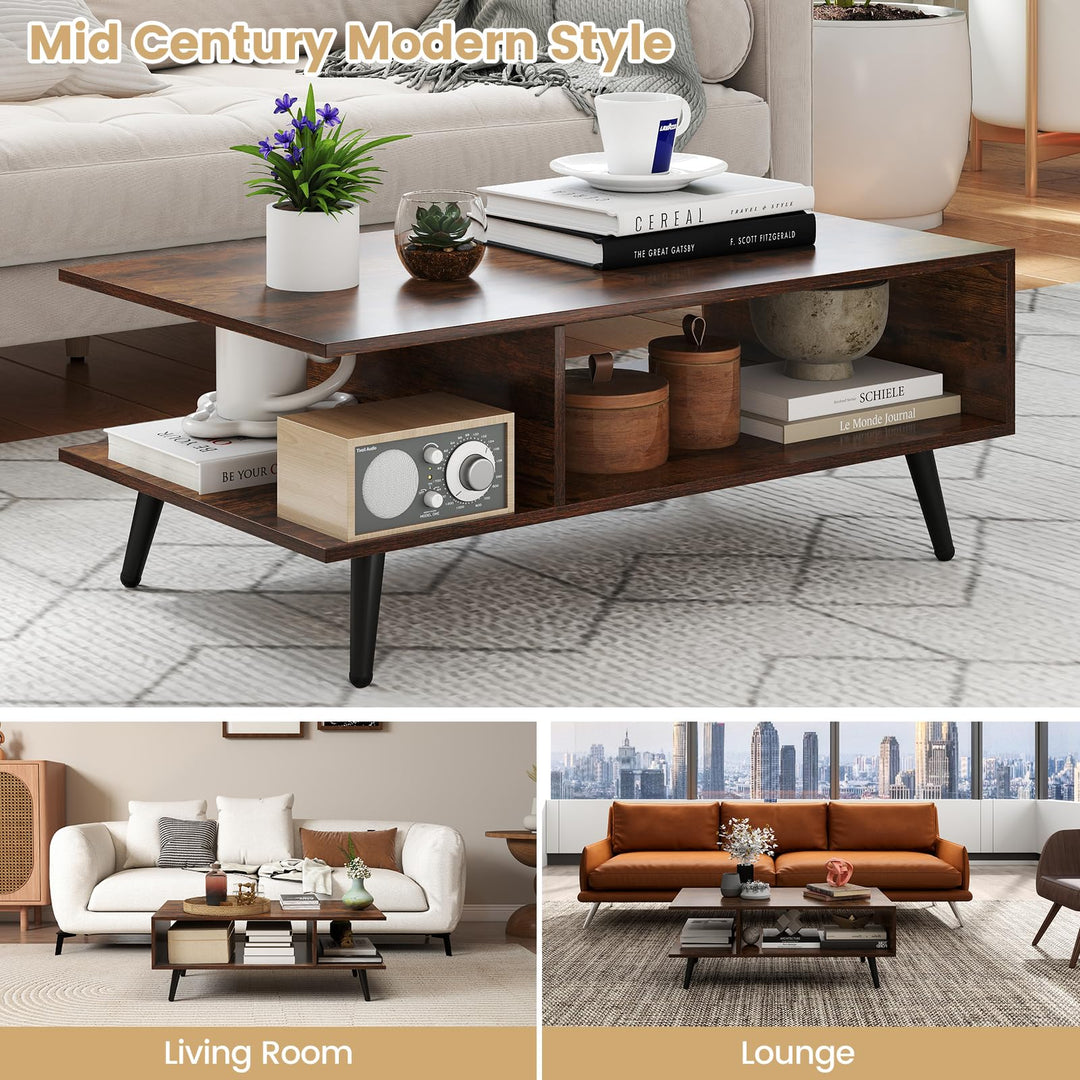 Giantex Coffee Table with Storage for Living Room