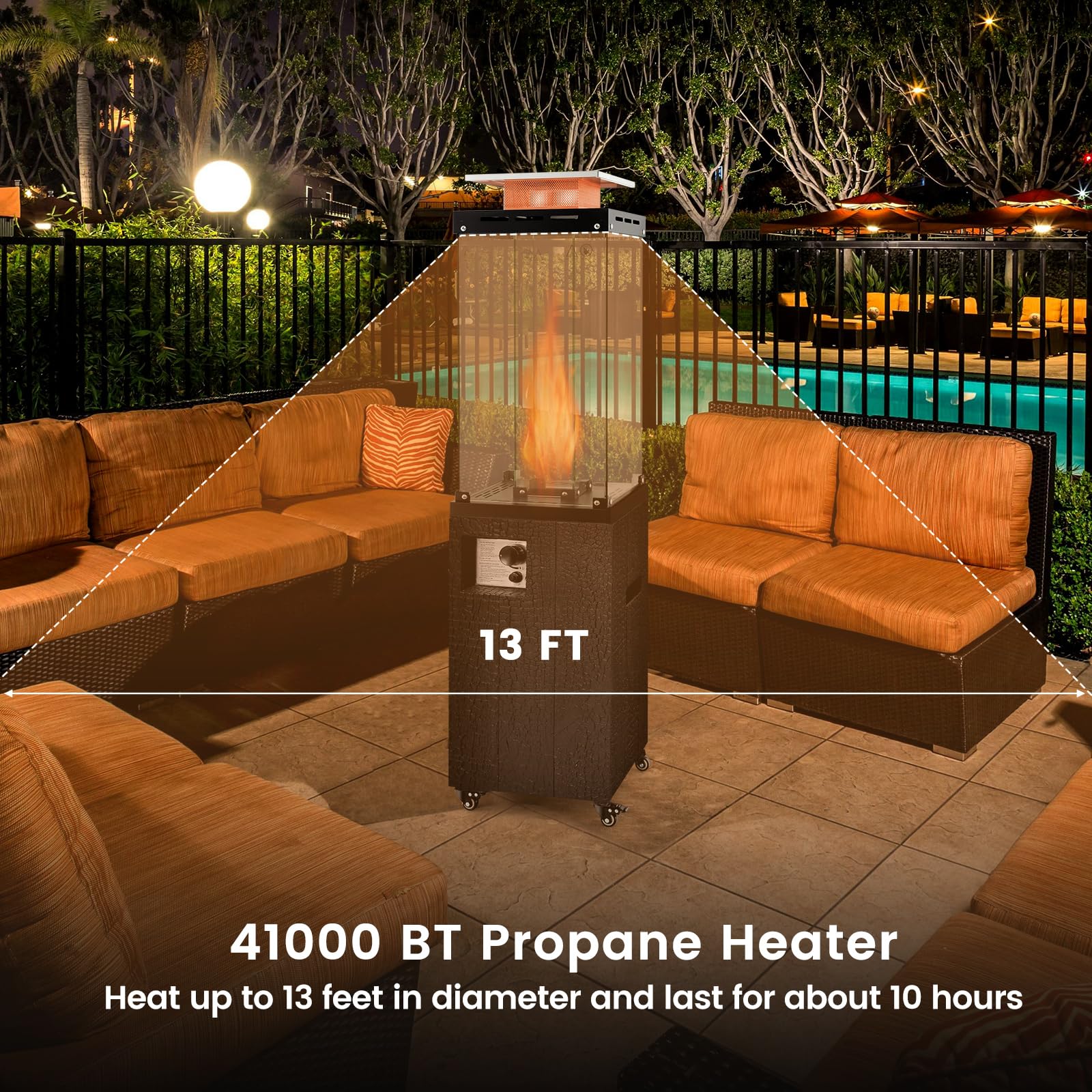 41,000 BTU Outdoor Heaters for Patio - Giantex