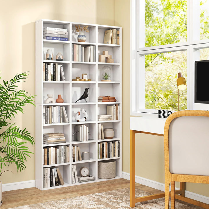 Giantex 70" Tall 8-Tier Large Bookcase with 24 Open Cube &amp; 18 Adjustable Display Storage Shelves