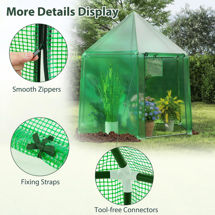 Giantex 6.5 x 5.7 x 6.3 FT Greenhouse Portable Walk in Outdoor Hot House Tent