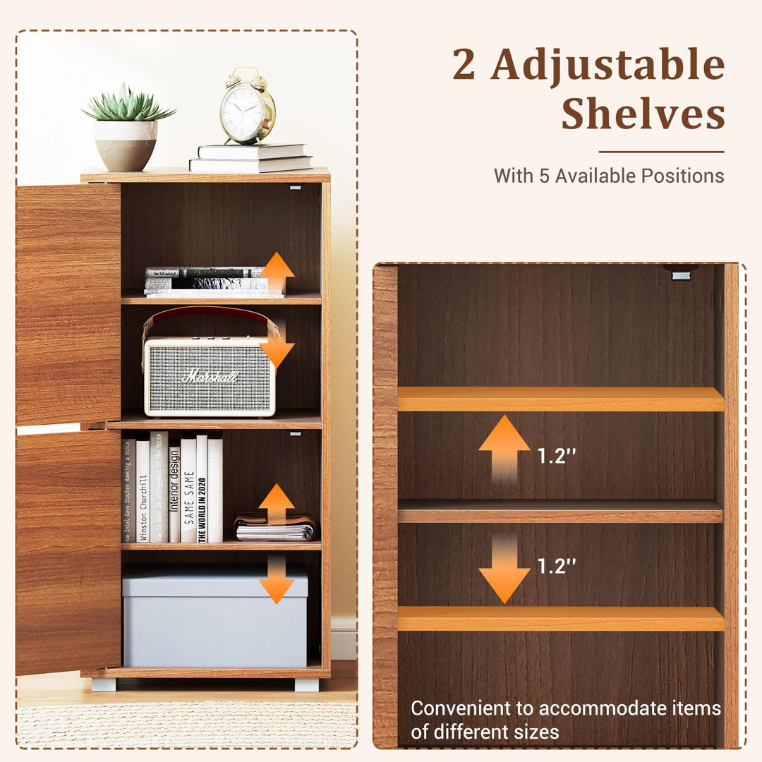 Giantex 2-Cube Stackable Storage Cabinet with 2 Single Doors