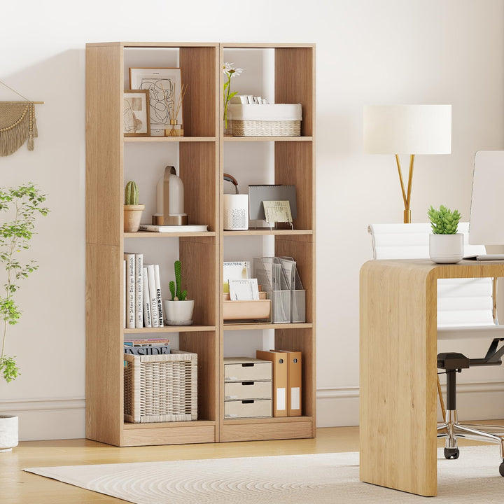 Giantex 56" Tall 4 Cube Bookcase for Small Place