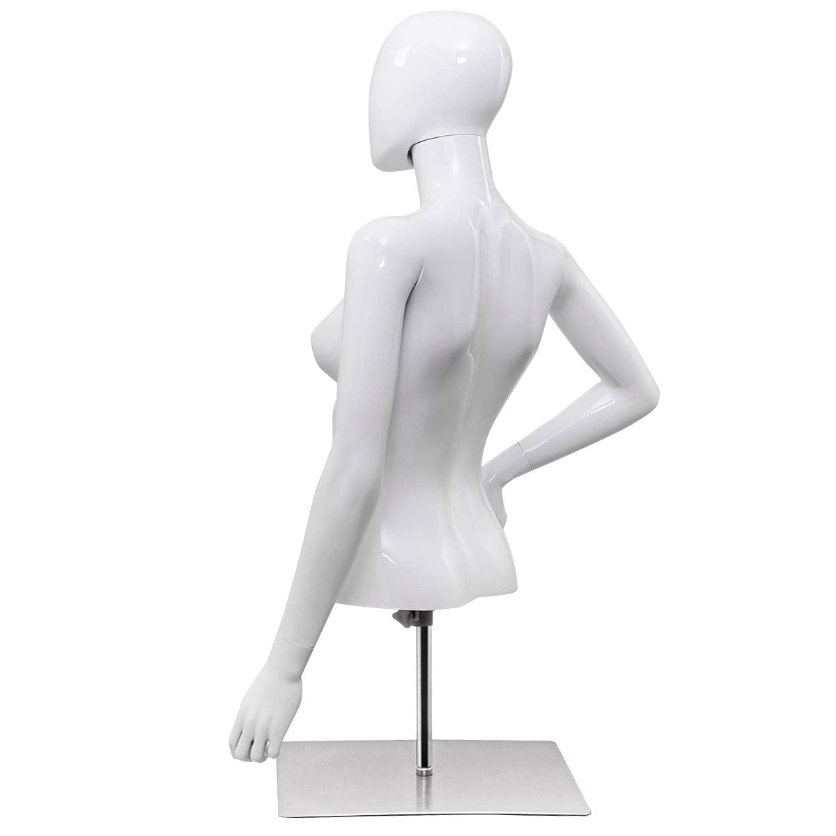 Female Mannequin Torso Adjustable Height Detachable Arms Dress Form - Giantex