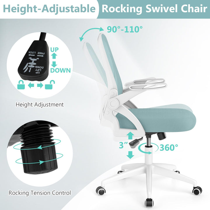 Giantex Ergonomic Desk Chair with Flip-up Arms & Lumbar Support