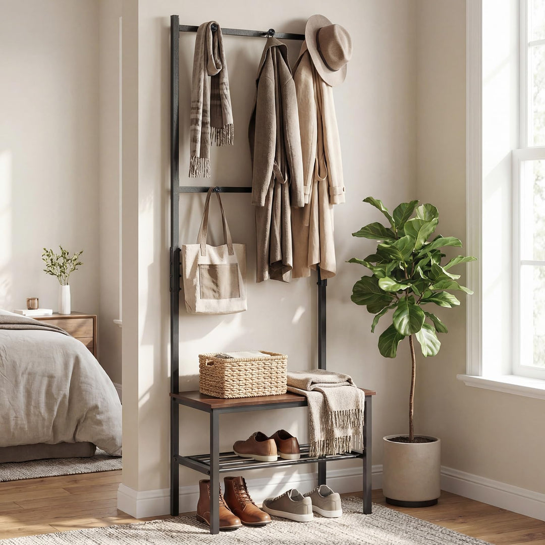 Giantex 3 in 1 Hall Tree with Bench and Shoe Storage