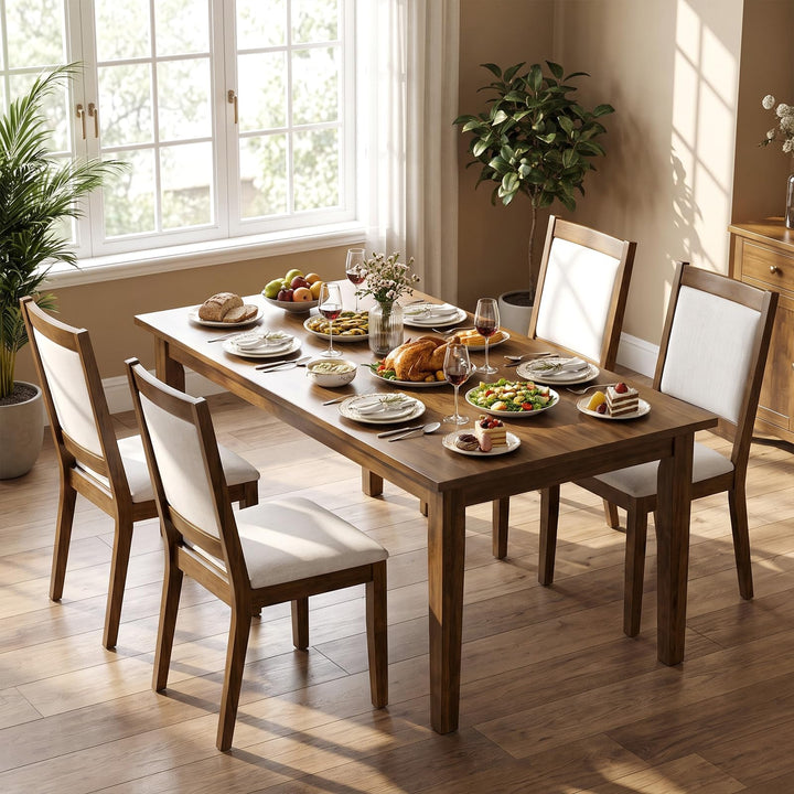 GIANTEX Upholstered Dining Chairs Set of 2 for Living Room