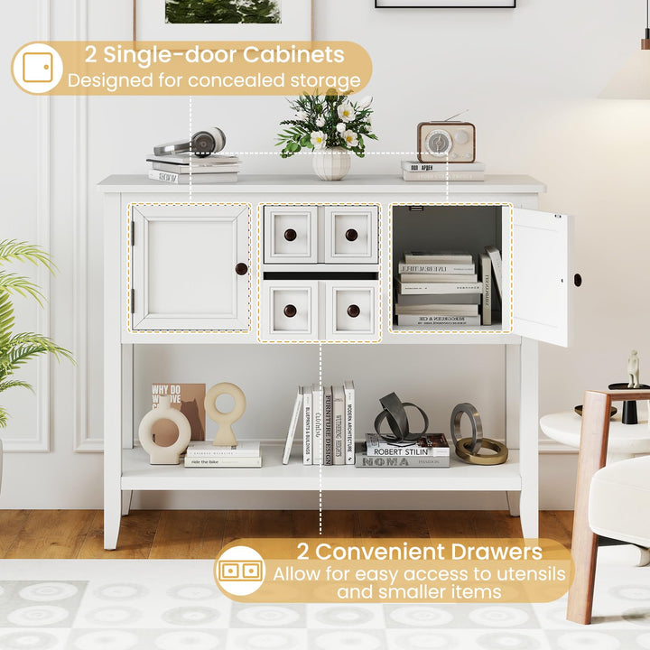 Giantex Sideboard Buffet Cabinet with Storage, 42’’ Wood Credenza