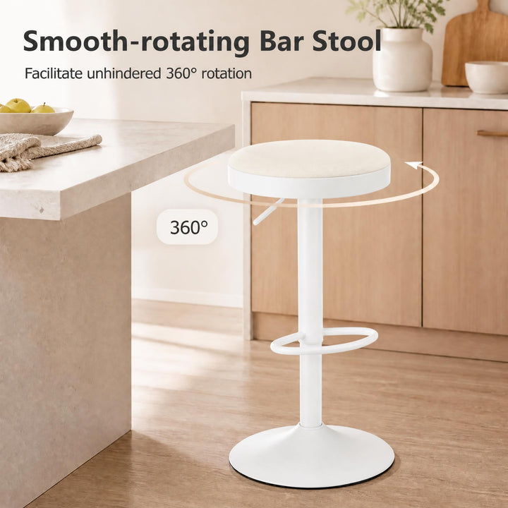 GIANTEX Modern Adjustable Height Swivel Bar Stools Set of 2/4 with Padded Seat
