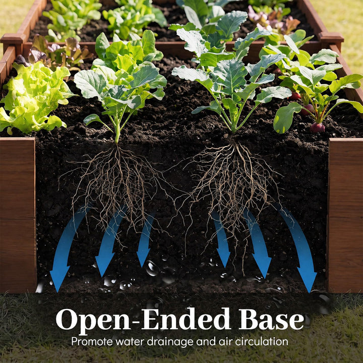 GIANTEX U-Shaped Raised Garden Bed with Open Bottom For Vegetables