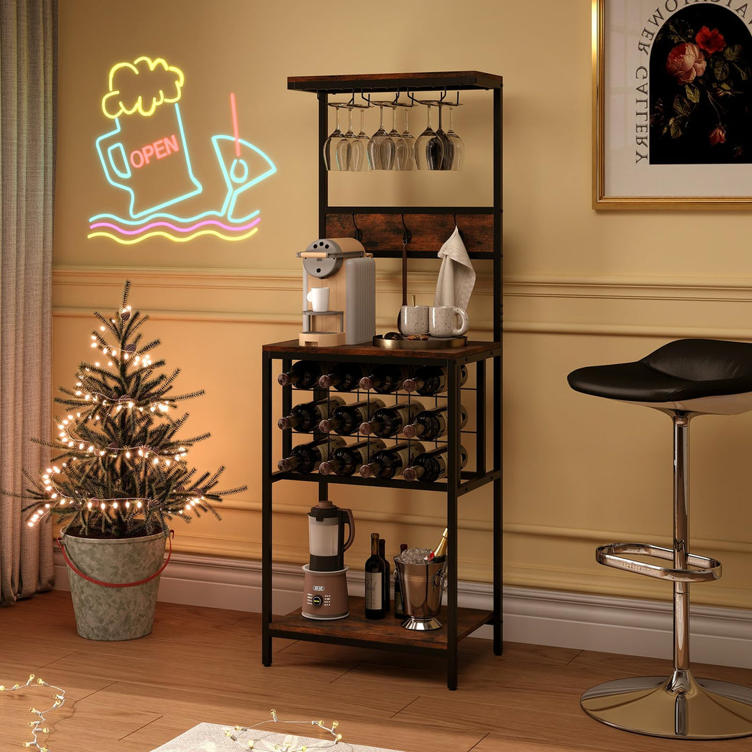 Giantex Tall Wine Rack Freestanding Floor