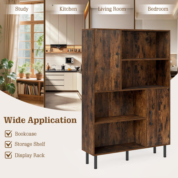 Giantex 47 Inches Storage Cabinet with Doors for Living Room