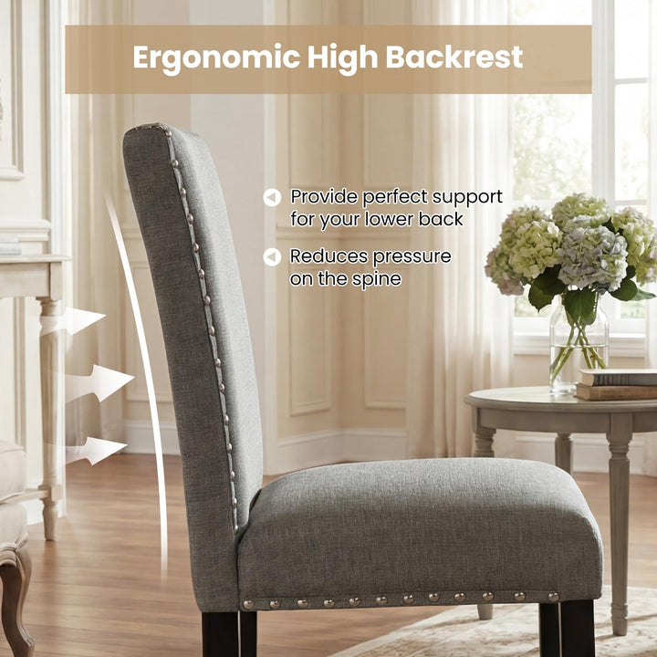 Giantex Wooden Dining Chairs Set of 2/4 with Bent Wood Legs